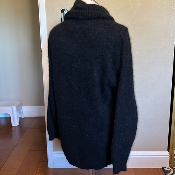 Rafaella Women’s turtleneck long sweater angora rabbit hair wool and nylon Small - Picture 7 of 17